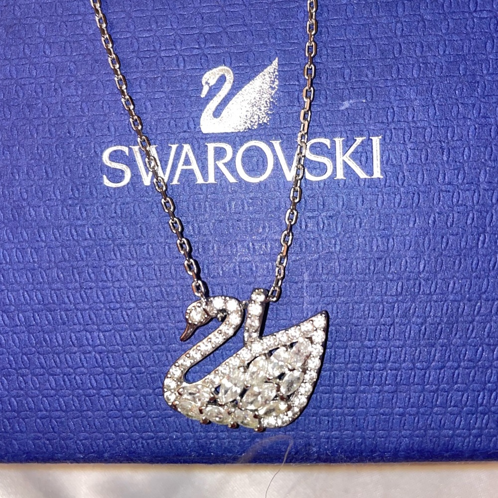 Authentic Swarovski Crystal Swan Necklace
